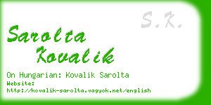 sarolta kovalik business card